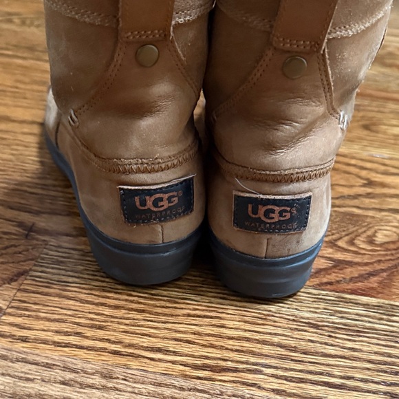 UGG Tan Suede Lace-Up Boots - Picture 5 of 6